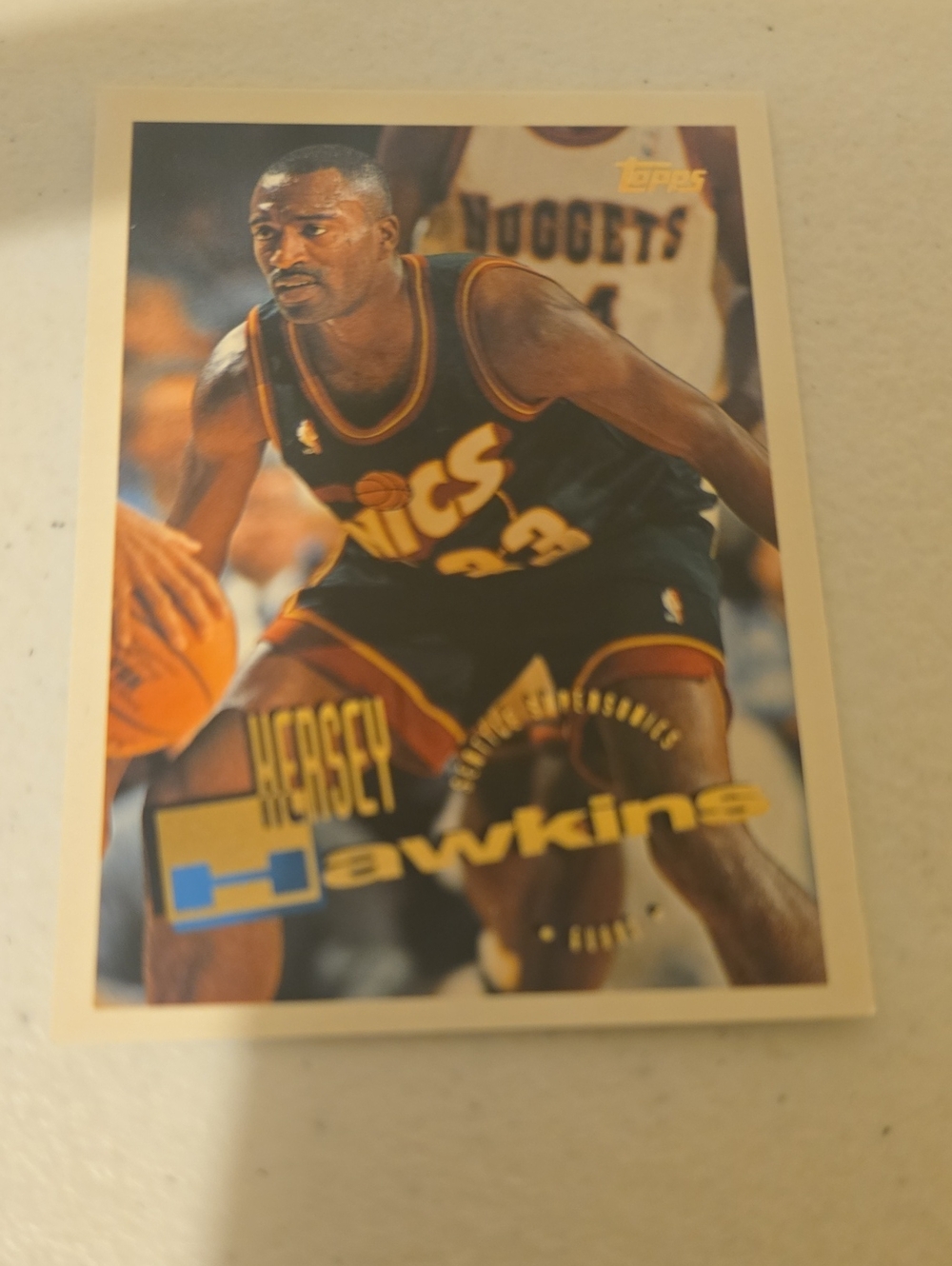 Topps Hersey Hawkins Basketball Card - Black/Gold